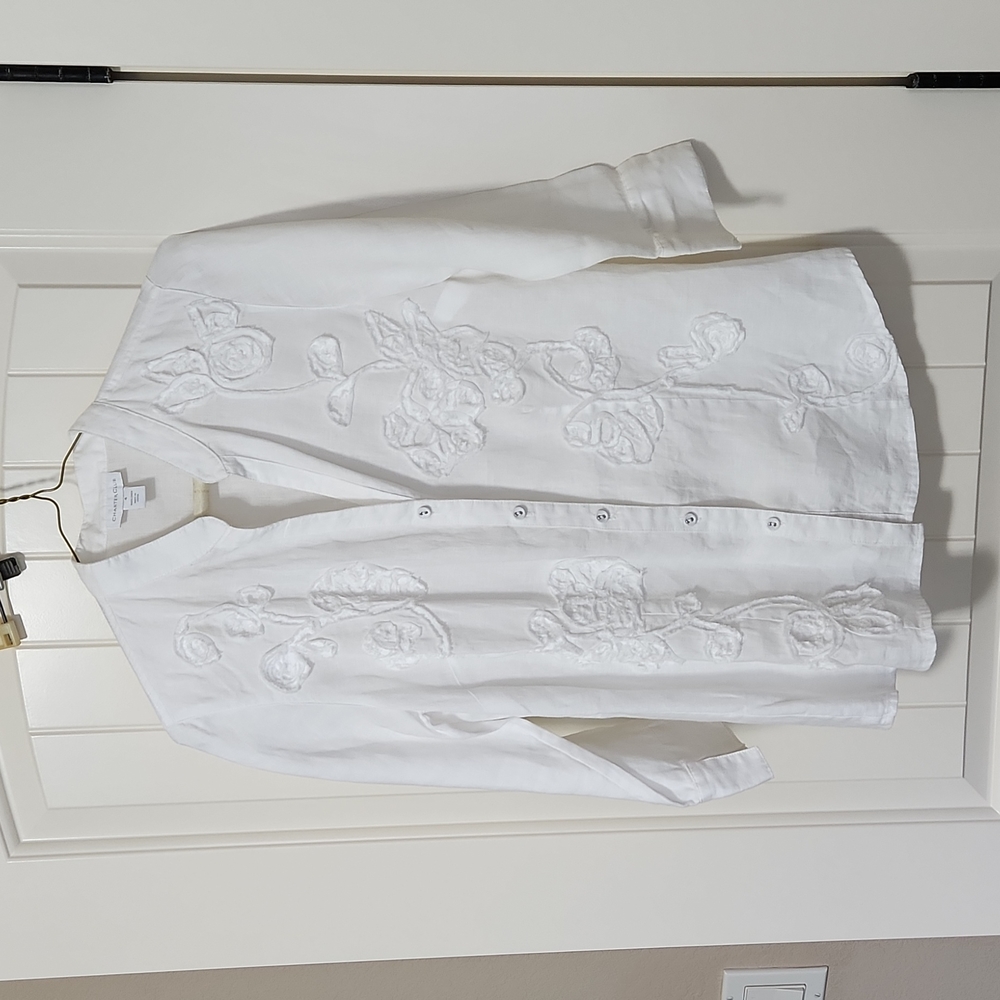 White linen blouse